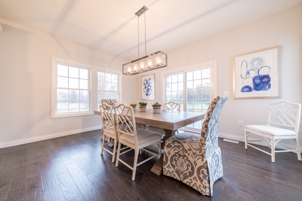 Transitional dining room photo in Cleveland