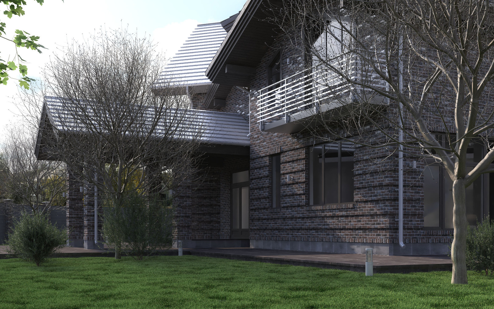 Финский дом с огромной двусветной гостиной