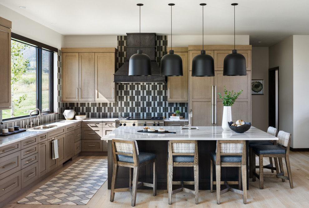 Mountain style kitchen photo in Denver