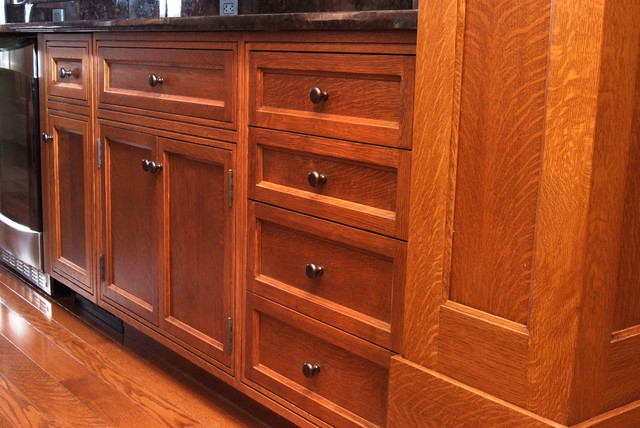 Custom Quarter Sawn White Oak Kitchen Cabinets Craftsman 