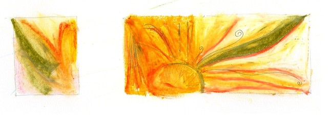 croquis aux pastels moderne-tableau-d-art