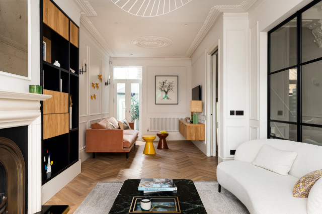 Bagleys Lane contemporary-vardagsrum