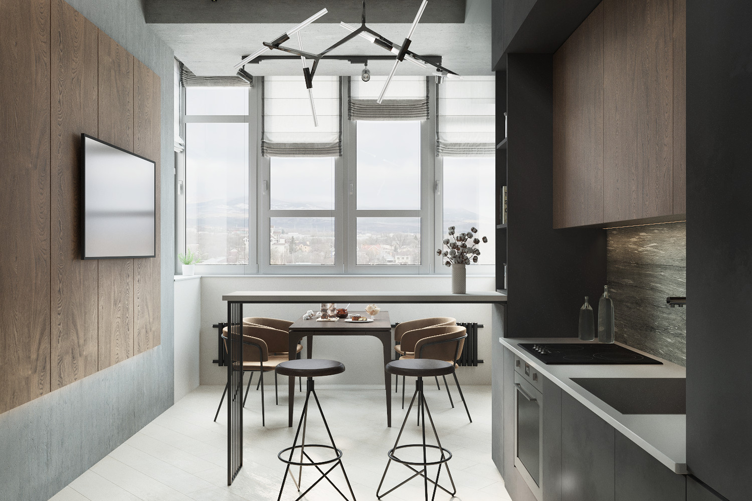 Дизайн-проект квартиры в тиле лофт