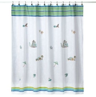 Croscill Ocean Surf 70Inch x 75Inch Fabric Shower Curtain Coastal Shower Curtains by Bed Croscill Ocean Surf 70Inch x 75Inch Fabric Shower Curtain Coastal Shower Curtains by Bed