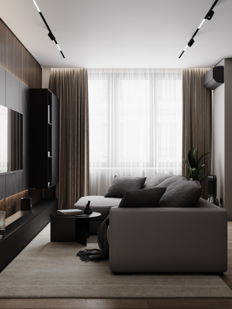 Брутальный современный интерьер, ЖК Румянцево Парк