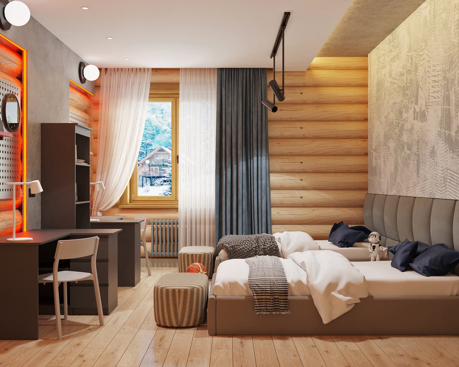 Дизайн проект дома из рубленного бревна