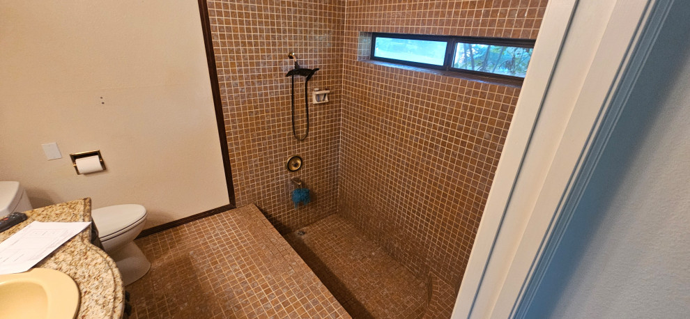 Before Photo with Dangerous Sunken Shower