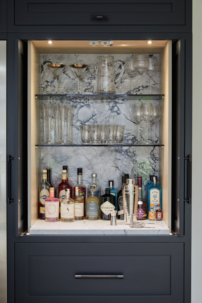 Beckenham Shaker Kitchen Transitional Home Bar London by piqu