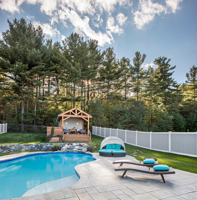 Westford contemporaneo-terraza-y-balcon