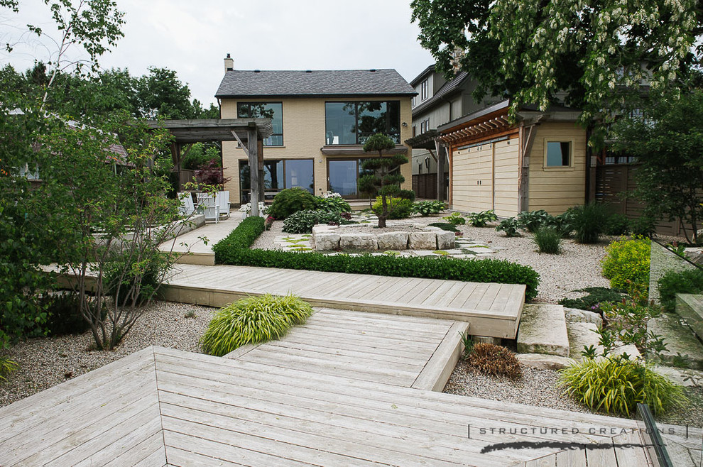 Design ideas for a contemporary garden in Toronto.