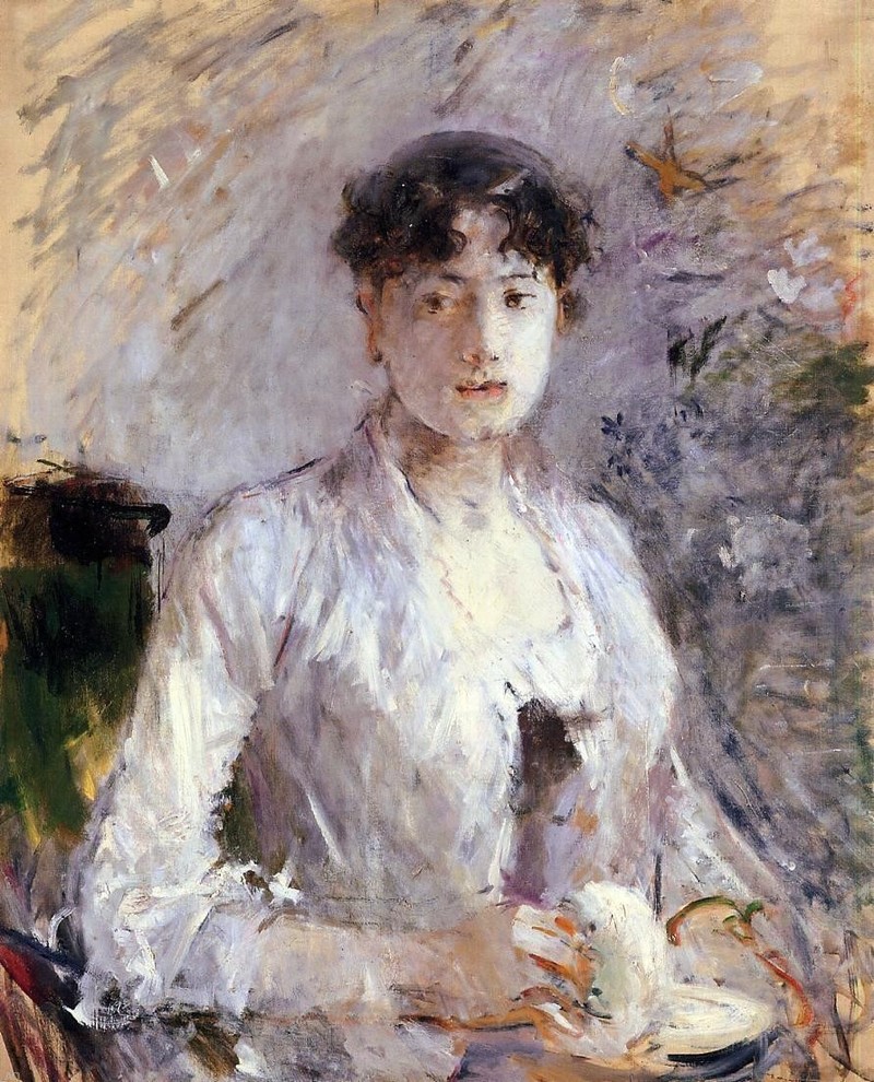 Berthe Morisot Young Woman in Mauve, 20"x25" Wall Decal Print
