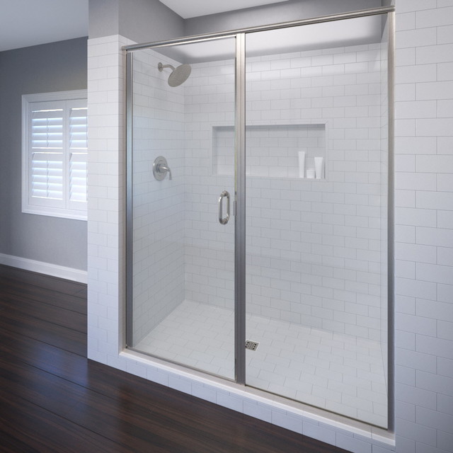 Infinity SemiFrameless Swing Shower Door, 5859" Contemporary