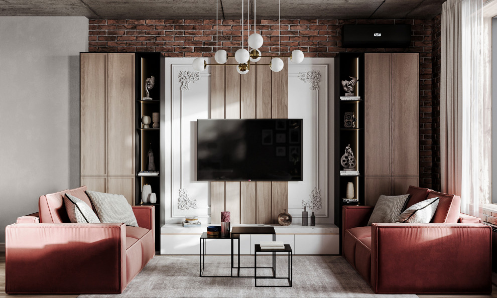 Дизайн квартиры в стиле лофт с элементами неоклассики