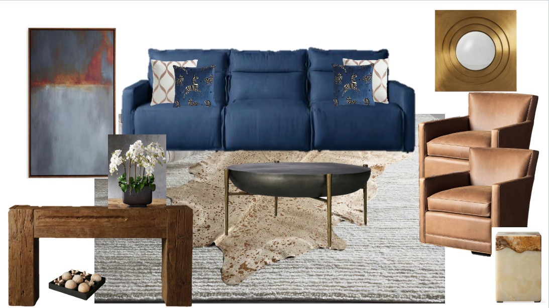 Inspiration for a rustic living room remodel in Austin