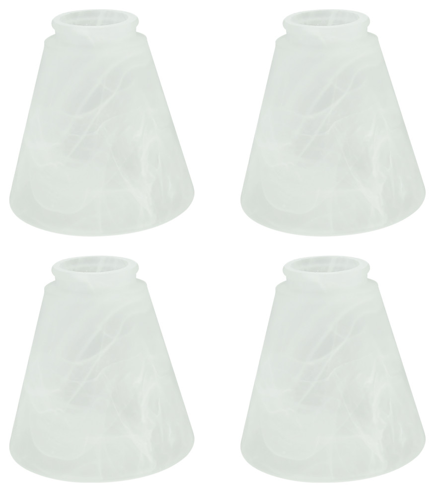 Aspen Creative 23047-4 Frosted Replacement Glass Shade 4 Pack