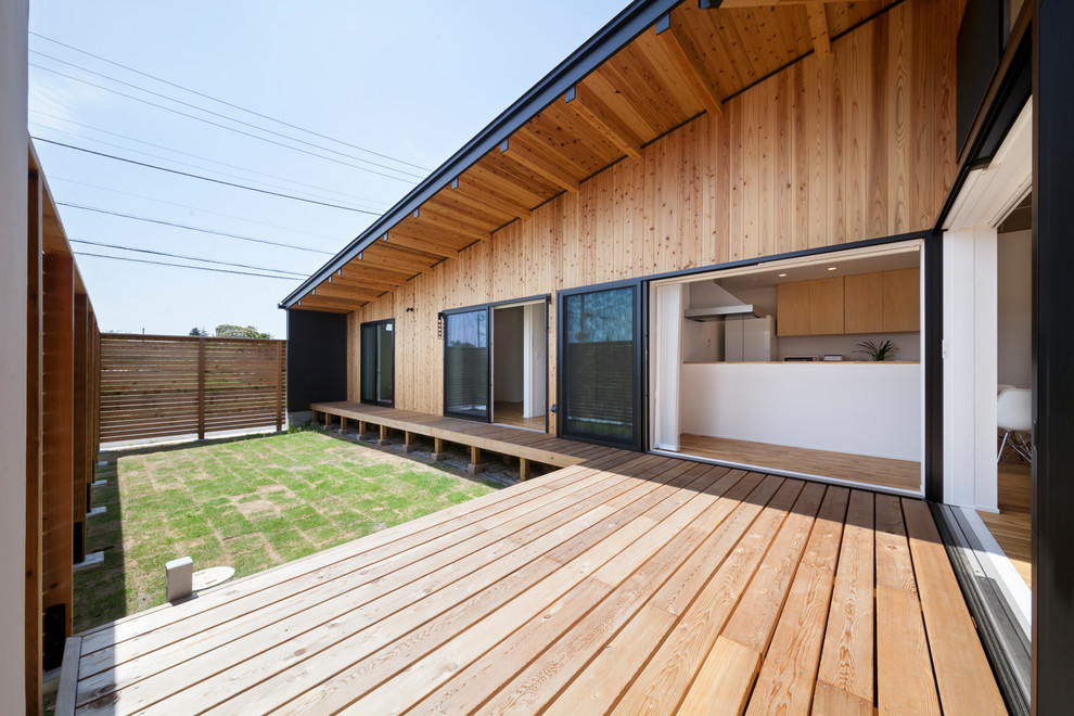 木を感じるｌ字型の平屋住宅 Contemporary Deck Other By 株式会社住工房スタイル Houzz