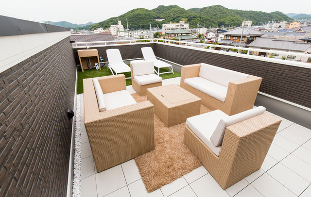 花火の見える屋上庭園の家 Modern Living Room Other By 株式会社 結城建設 Houzz