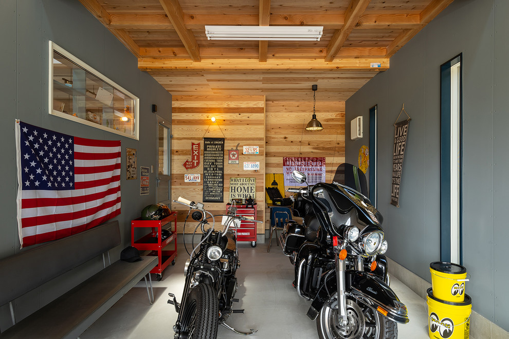アメリカンガレージ Industrial Garage Other By 有限会社 八重製材所 Houzz