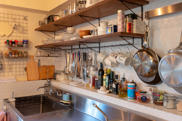 オトコの業務用キッチン レトロ クラフツマン キッチン 東京23区 Nuリノベーション Houzz ハウズ