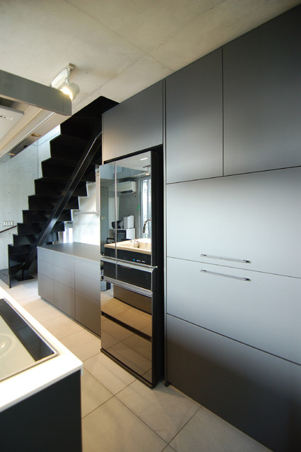 コンクリート打ちっぱなしのインテリアとマッチした造作カップボード Kitchen Other By Re Blanc テイオー産業 Houzz