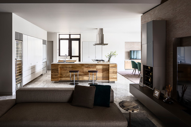 ラフ ラグジュアリー な空間と トリュフビーチ のキッチン Contemporain Cuisine Tokyo Par キッチンハウス Houzz