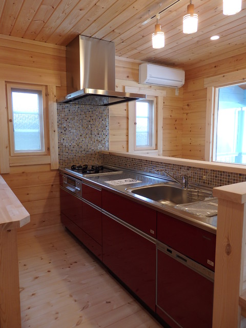 ログハウスのキッチン Scandinavian Kitchen Other By 有限会社 アトリエエムズ Houzz Nz ログハウスのキッチン Scandinavian Kitchen Other By 有限会社 アトリエエムズ Houzz Nz