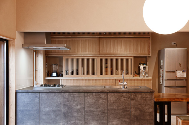 北欧と和を上手にミックスしたキッチン 和室 和風 キッチン 東京23区 キッチンハウス Houzz ハウズ