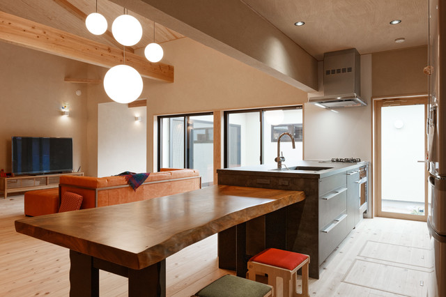 北欧と和を上手にミックスしたキッチン 和室 和風 キッチン 東京23区 キッチンハウス Houzz ハウズ