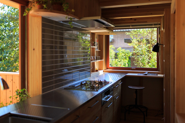 木洩れ日デッキ 北欧 キッチン 他の地域 シンケンスタイル Houzz ハウズ