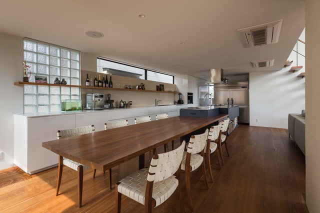 深谷の家 キッチンを住まいの中心に考えた家 Contemporain Cuisine Autres Perimetres Par Plusdesign プラスデザイン Houzz