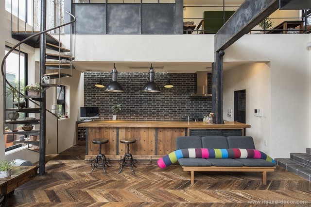 Tokyo Loft Style インダストリアル キッチン 東京23区 ネイチャーデコール 大浦比呂志 Houzz ハウズ