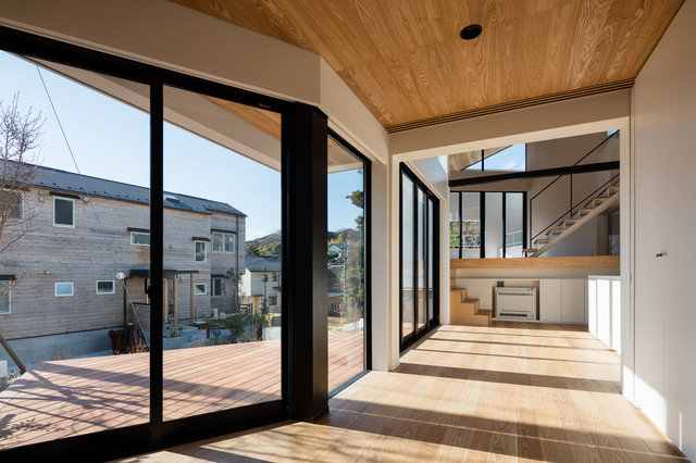 田井勝馬 田井勝馬建築設計工房 Contemporain Salon Faubourg De Tokyo Par 田園都市建築家の会 Houzz