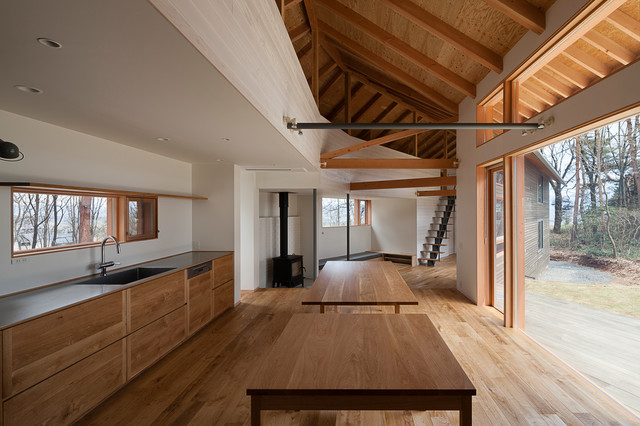 安曇野市y邸 Contemporaneo Sala Da Pranzo Altro Di 一級建築士事務所 暮らしと建築社 Houzz