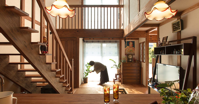 懐かしくて新しいアンティーク レトロな家 Japones Comedor Otras Zonas De サイエンスホーム Houzz
