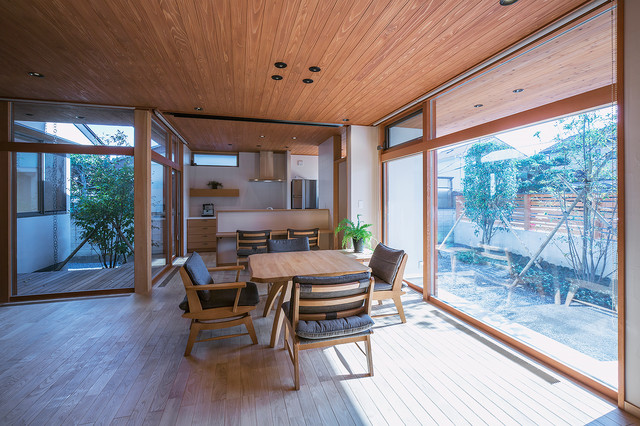 方形屋根の家 Japanese Dining Room Other By Atelier N Houzz Uk