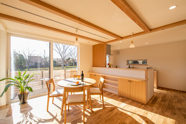 町田市 床下エアコンと珪藻土の家 和室 和風 キッチン 東京都下 株式会社真柄工務店 Houzz ハウズ