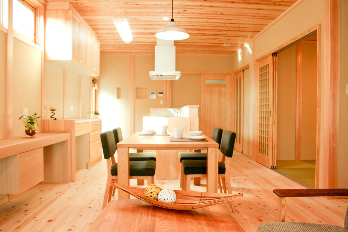 自然素材の家 Japanese Dining Room Other By Nagajyu Design Labo Houzz