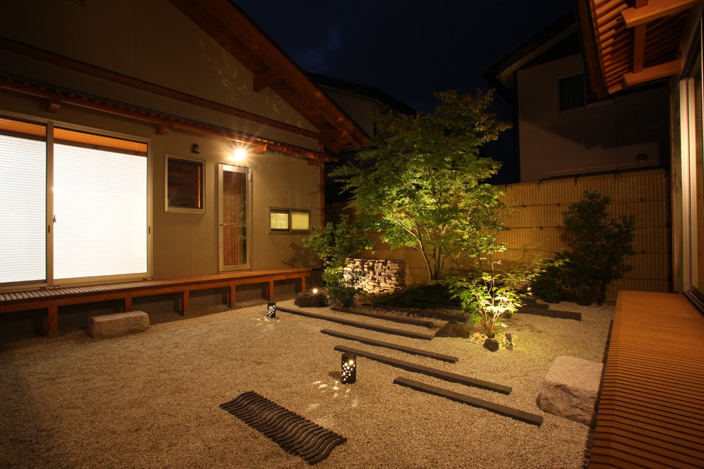 モダン和風の幻想的なあかり グリーンステージ 福井県ｗ様邸 Japanese Patio Tokyo Suburbs By Proの庭照明 ライティングマイスター Houzz