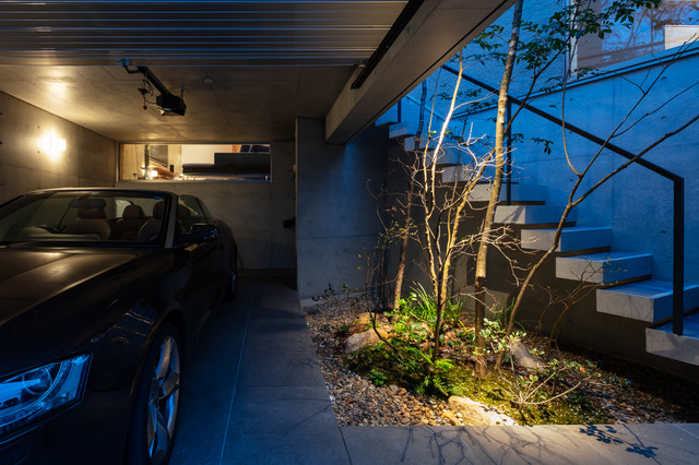 六麓荘の家 Moderno Patio Kobe De 株式会社岸研一建築設計事務所 Houzz