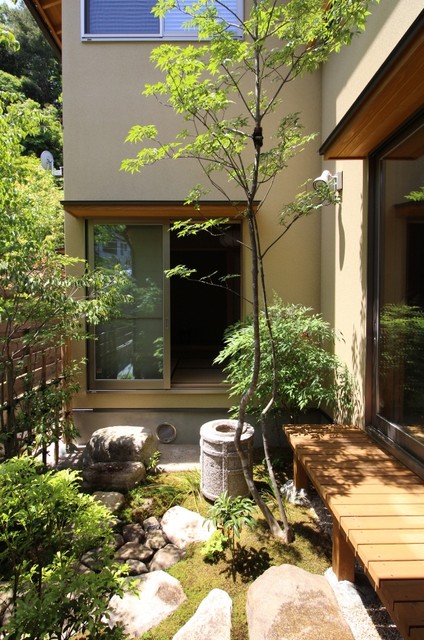 坪庭のある古都の町家 和室 和風 テラス 中庭 他の地域 神奈川エコハウス Houzz ハウズ