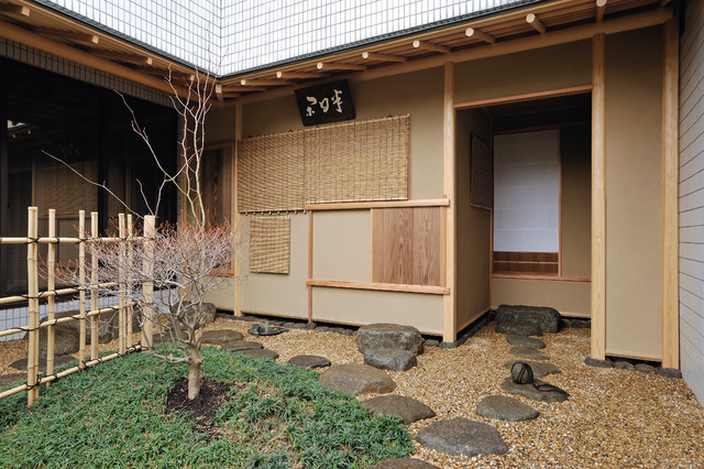 奈良の茶室 Japonais Terrasse Et Patio Kyoto Par 岩崎建築研究室 Houzz