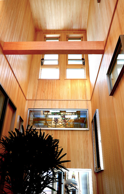 総檜作り 日本建築 枯山水ステンドグラス Japonais Terrasse Et Patio Autres Perimetres Par ステンドグラス ルヴェ ル Stained Glass Levere Houzz