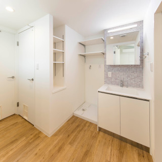 モザイクタイルがエレガントな 猫と住む洗面所 Scandinavian Cloakroom Tokyo By 株式会社小木野貴光アトリエ一級建築士事務所 Houzz Ie