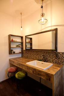 おしゃれなカントリー風トイレ 洗面所の画像 21年9月 Houzz ハウズ