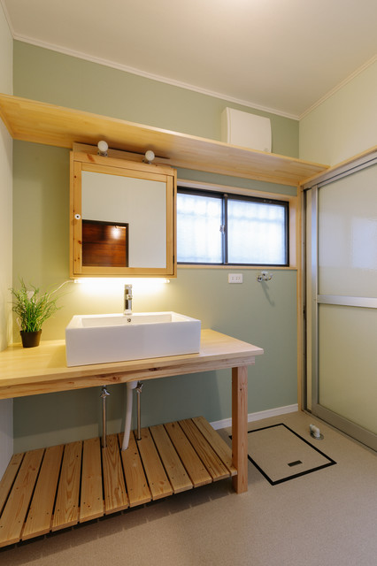 牛久の和モダン 和モダン トイレ 洗面所 他の地域 株式会社リノベ Houzz ハウズ