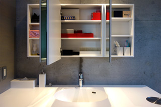 等々力のkent House 三面鏡 Modern Powder Room Tokyo By 村上建築設計室