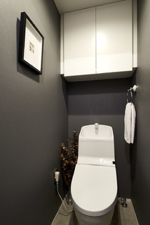 おしゃれなトイレ 洗面所 黒い壁 の画像 21年4月 Houzz ハウズ