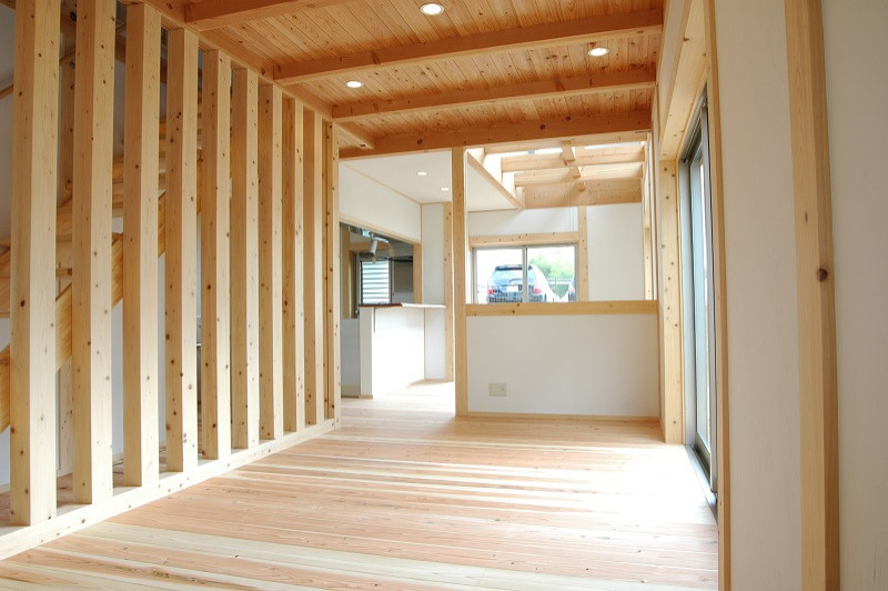 光の井戸のある家 Asian Family Room Other By 牧 建築工房 Houzz