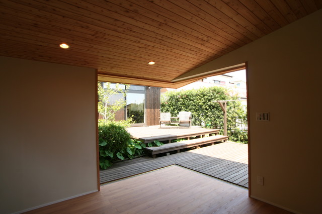 離れのある家ーリフォームと増築ー Salle De Sejour Yokohama Par Shinsuke Fujii Architects Houzz