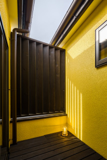 Modern Green Yellow Building Balconies On Stock Photo 696627505